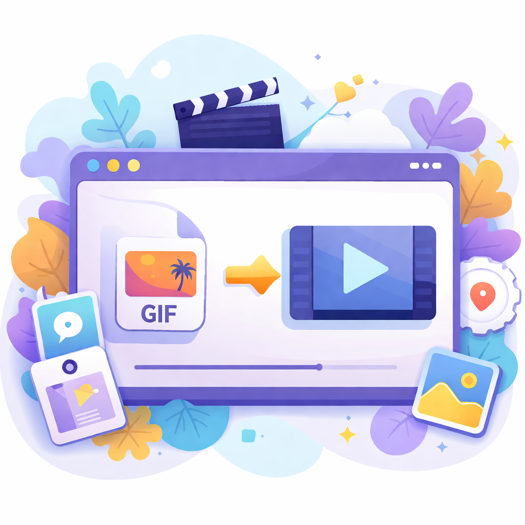 무료 온라인 GIF→비디오 변환기 tool icon