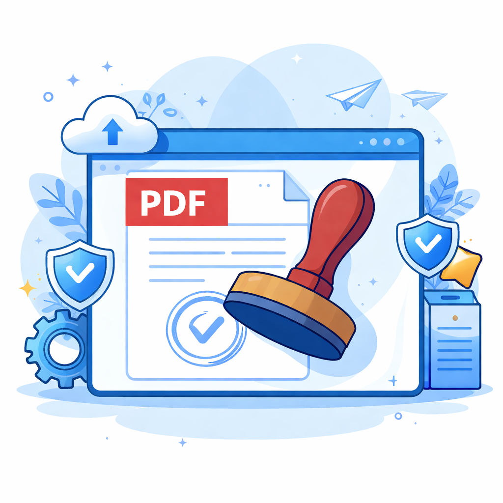 Бесплатный онлайн‑инструмент штампа PDF tool icon
