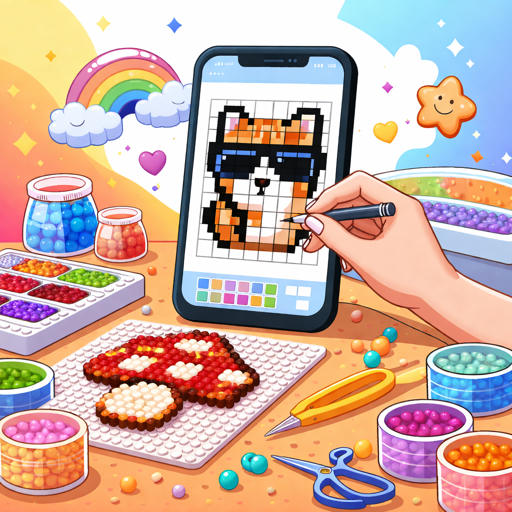 Free Online Perler Beads Pattern Generator tool icon