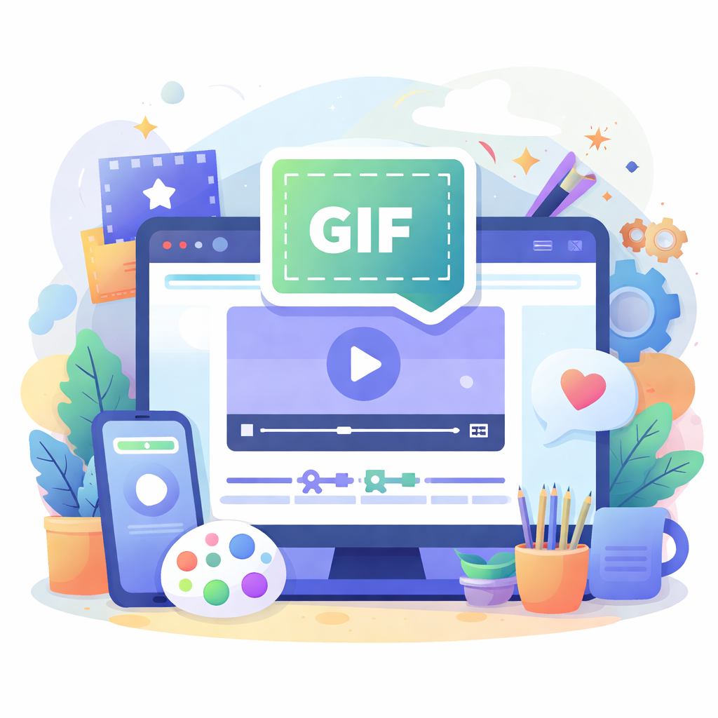무료 온라인 비디오→GIF 변환기 tool icon